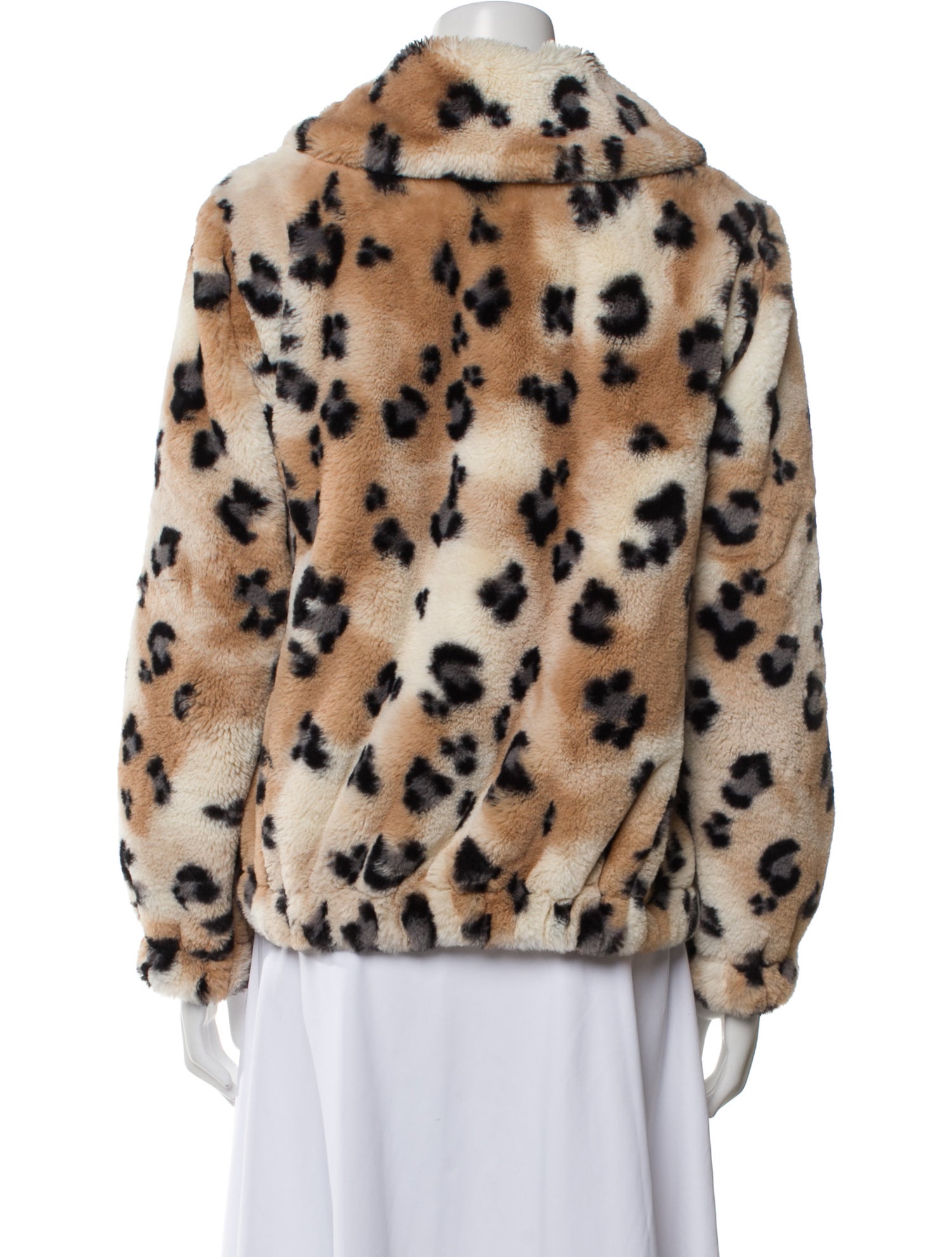 Rebecca Taylor Printed Faux Fur Jacket